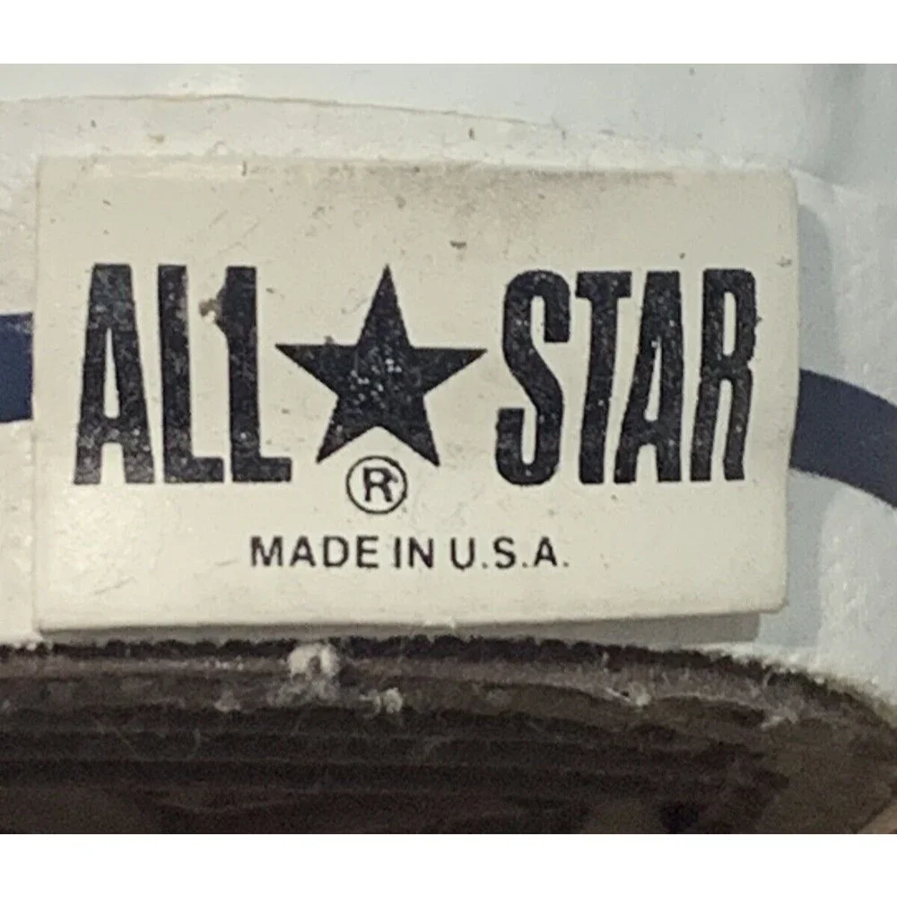 CONVERSE VINTAGE All Star - Youth Size 13.5 Cream Sneakers Chuck Taylor Low Top